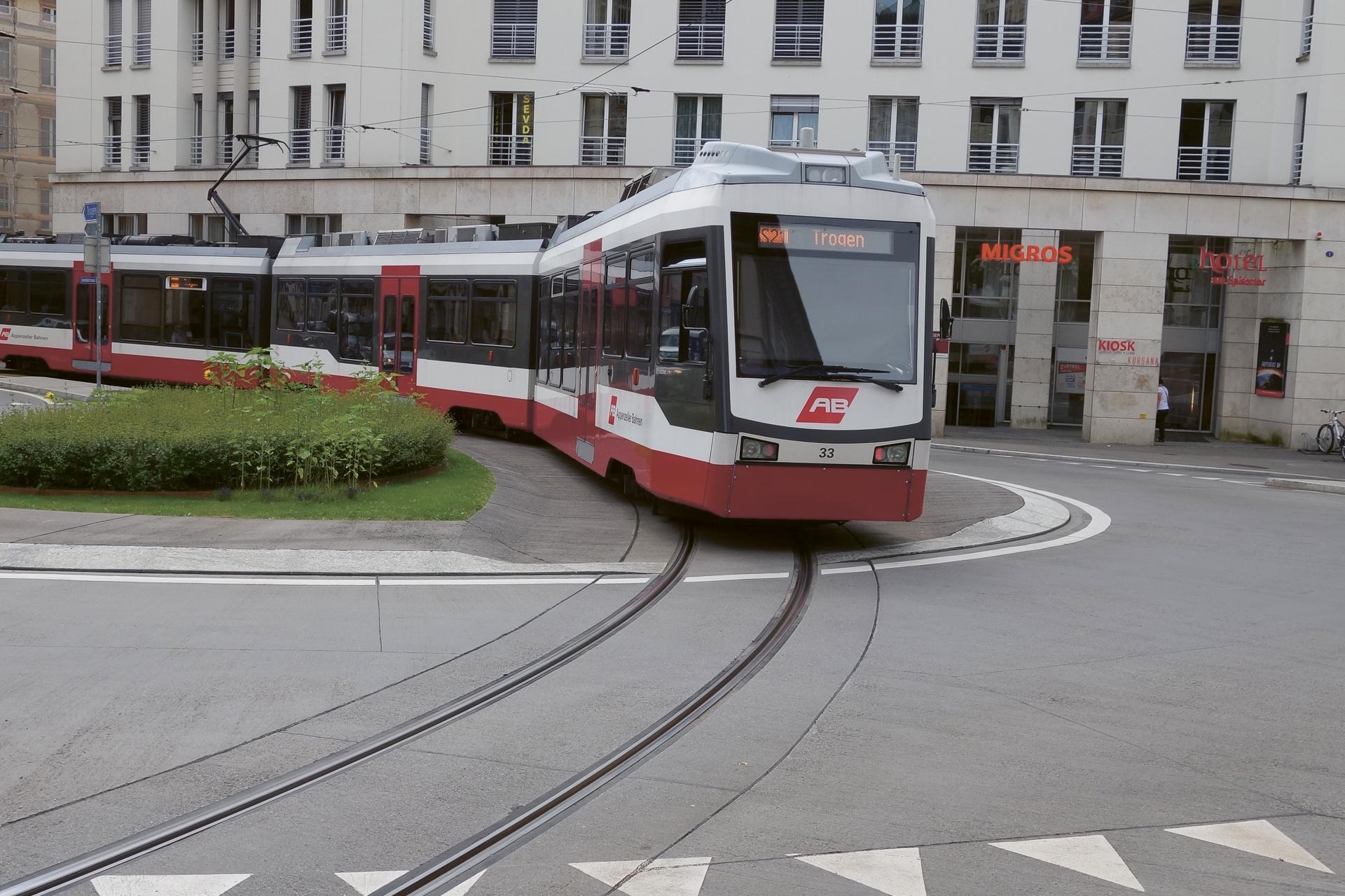 Tramway im der Stadt