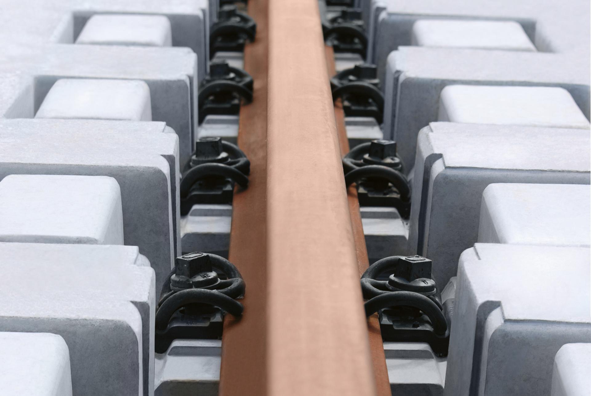 LVT Schienen Nahaufnahme